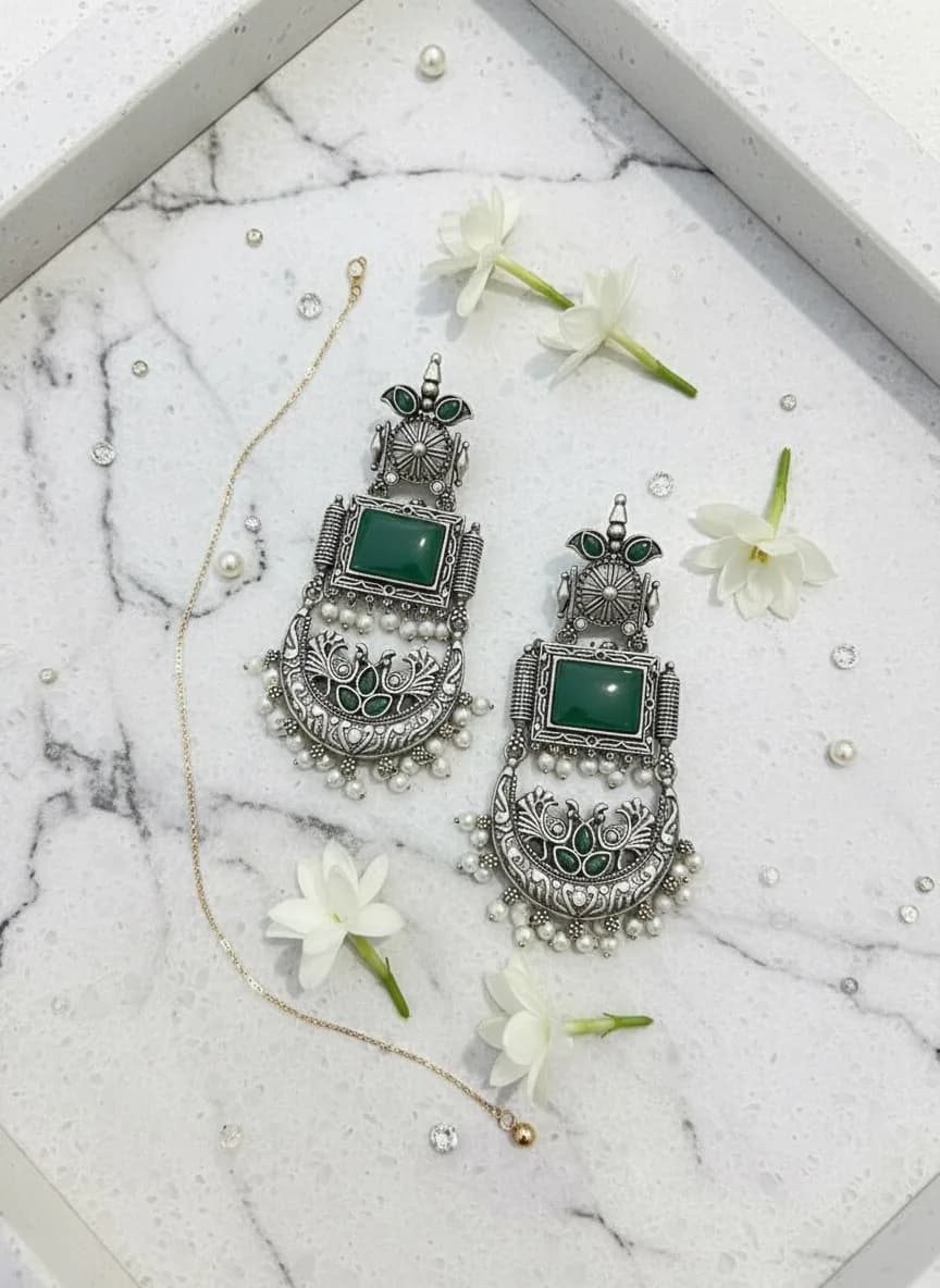 Oxidized Earring