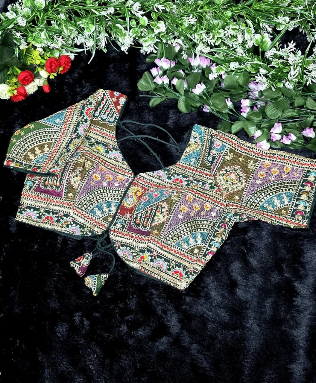 Multicolor Paisley Embroidered Blouse